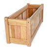 Summer Cedar Three Piece Planter Set with Trellis Screen isolated on a white background. summercedar.com