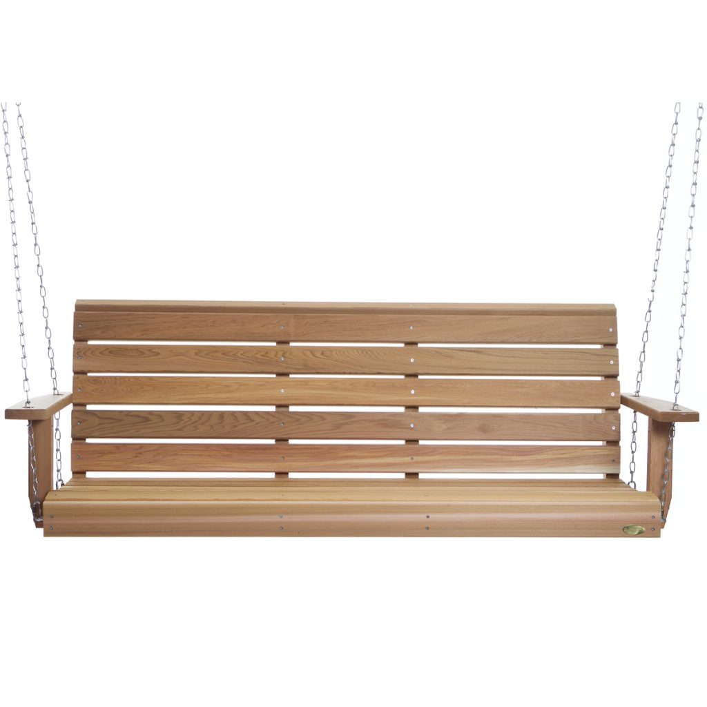 The Ultimate Western Red Cedar Adirondack Chair 8 Six Foot Cedar Porch Swing handcrafted from Western Red Cedar