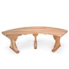 Summer Cedar An octagonal wooden table with a simplistic design and sturdy legs, isolated on a white background, available at summercedar.com. summercedar.com