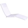 Summer Cedar White outdoor lounge chair cushion on a white background, perfect for your summer cedar.com selections. summercedar.com